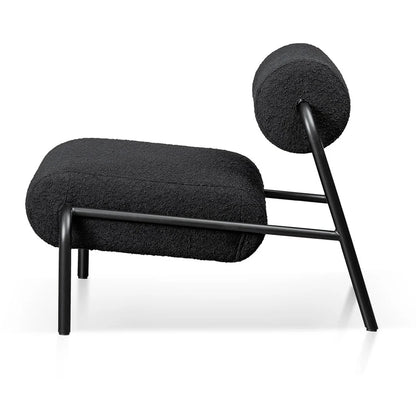 Vortex Black Boucle Lounge Chair