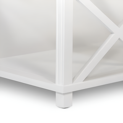 Sorrento Hamptons Square Coffee Table White, 120cm