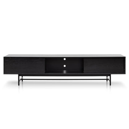 Nola Full Black Entertainment Unit, 2.1m