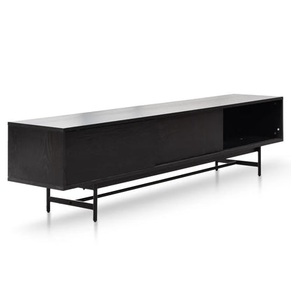 Nola Full Black Entertainment Unit, 2.1m